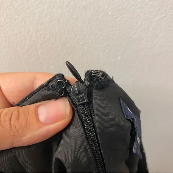 Gap Black Textured tweed lined A-Line Skirt with pockets Career office skirt 0 - Picture 10 of 11